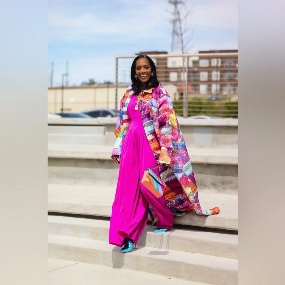 Beautiful Magenta Wide Leg Jumpsuit - Picture 6 of 16
